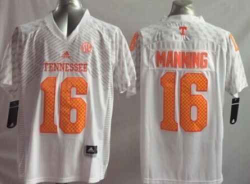 Vols #16 Peyton Manning White Stitched Youth NCAA Jersey - Click Image to Close